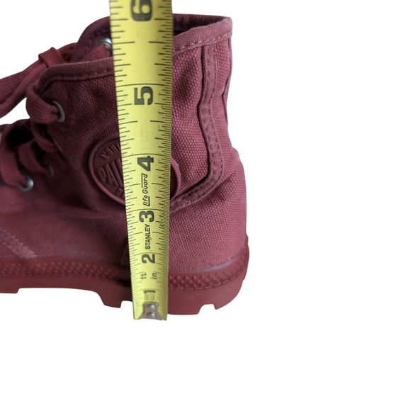 Palladium Pampa Hi Canvas Boots Wax Red Canvas Size 7.5 100% Vegan - Picture 6 of 12